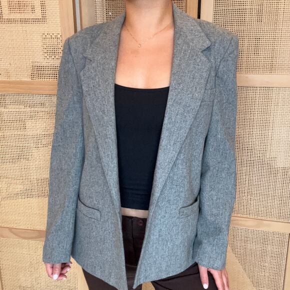Vintage gray wool blazer concepts by Carla Women's size medium - Picture 1 of 7